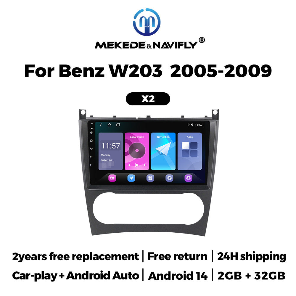 Applicable to Mercedes-Benz W203 2005-2009 Android Car GPS Navigation MP5 Bluetooth Player Carplay