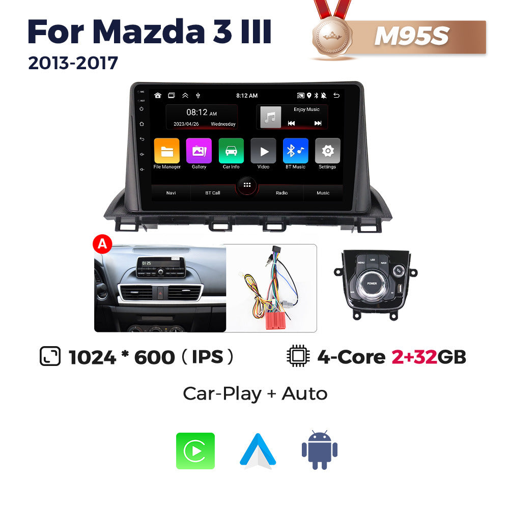 Compatible with Mazda 3 2013-2017 Android Large-Screen Central Control Navigation Radio 8+256G