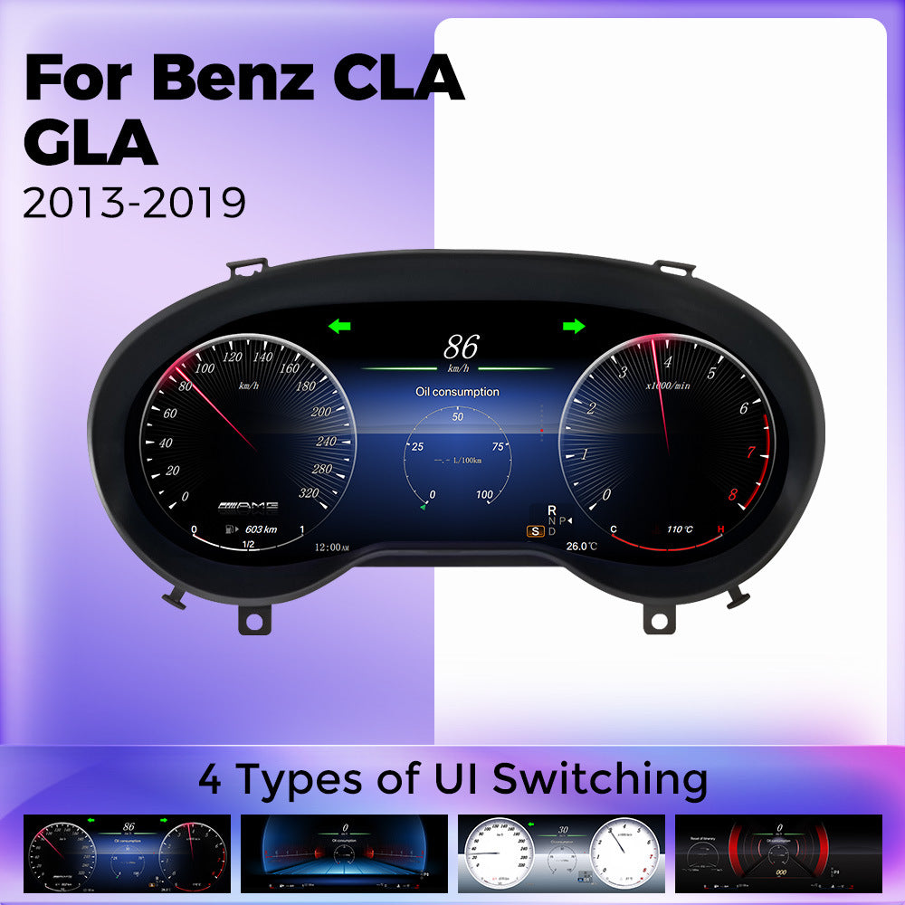 Suitable for Mercedes-Benz A/CLA/GLA class W176/W117 modification and upgrade full LCD instrument panel 12.3 inches