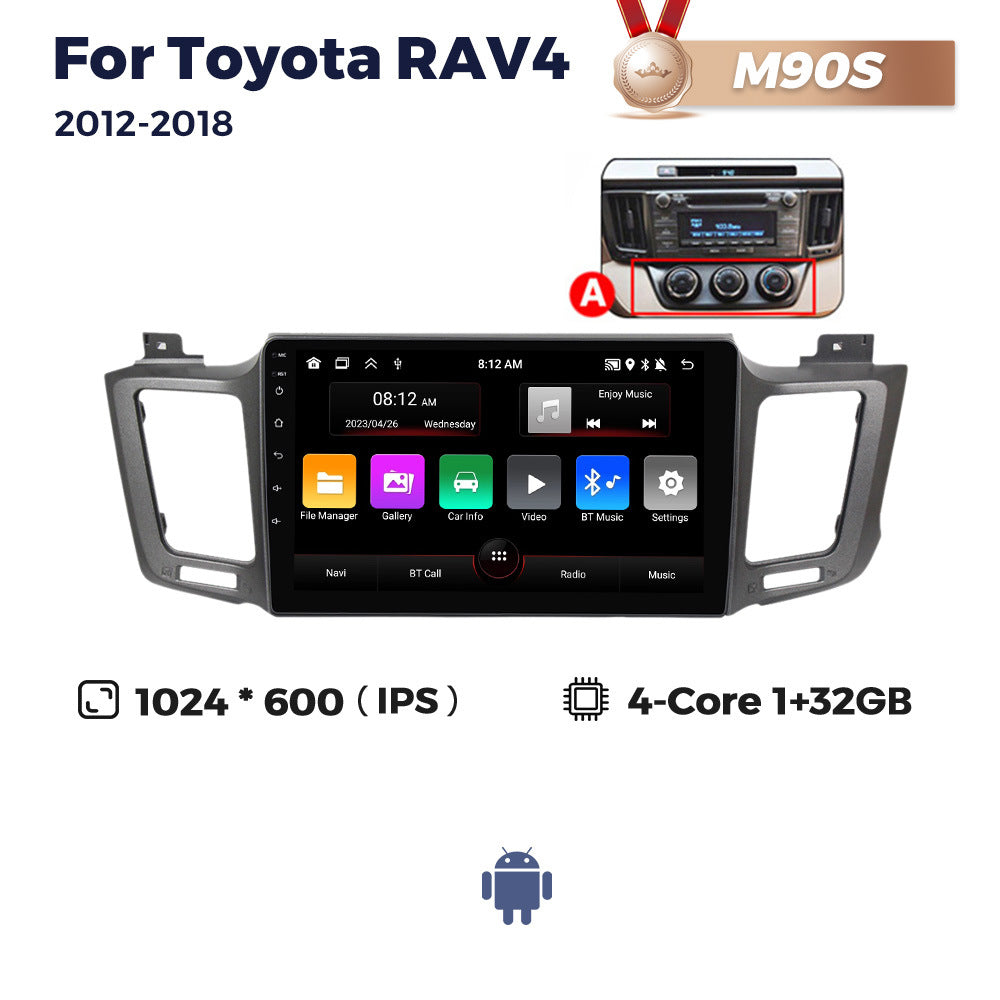 Suitable for 13-18 toyota rav4 car central control android navigation wireless carplay fang yitong 7862
