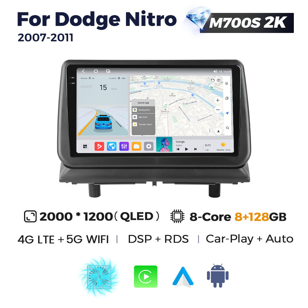 Suitable for dodge nitro 2007-2011 dodge pterodactyl top model large screen android car navigation device