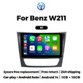 Compatible with Mercedes-Benz W211, E-Class, E200 Android in-car GPS navigation, MP5 in-car Bluetooth player, CarPlay