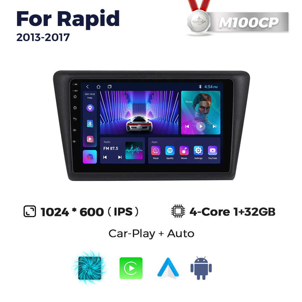 Suitable for skoda rapid android large screen car navigation wireless carplay