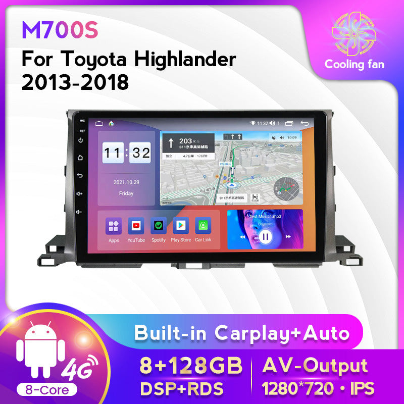 Suitable for Toyota Highlander 13-18 modified Android large-screen central control car navigation screen 8 + 128G