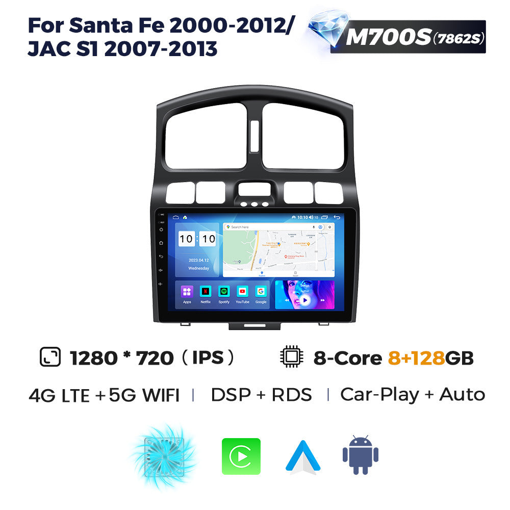 Suitable for hyundai santa fe 06-15 models, in-car central control gps navigation wireless carplay
