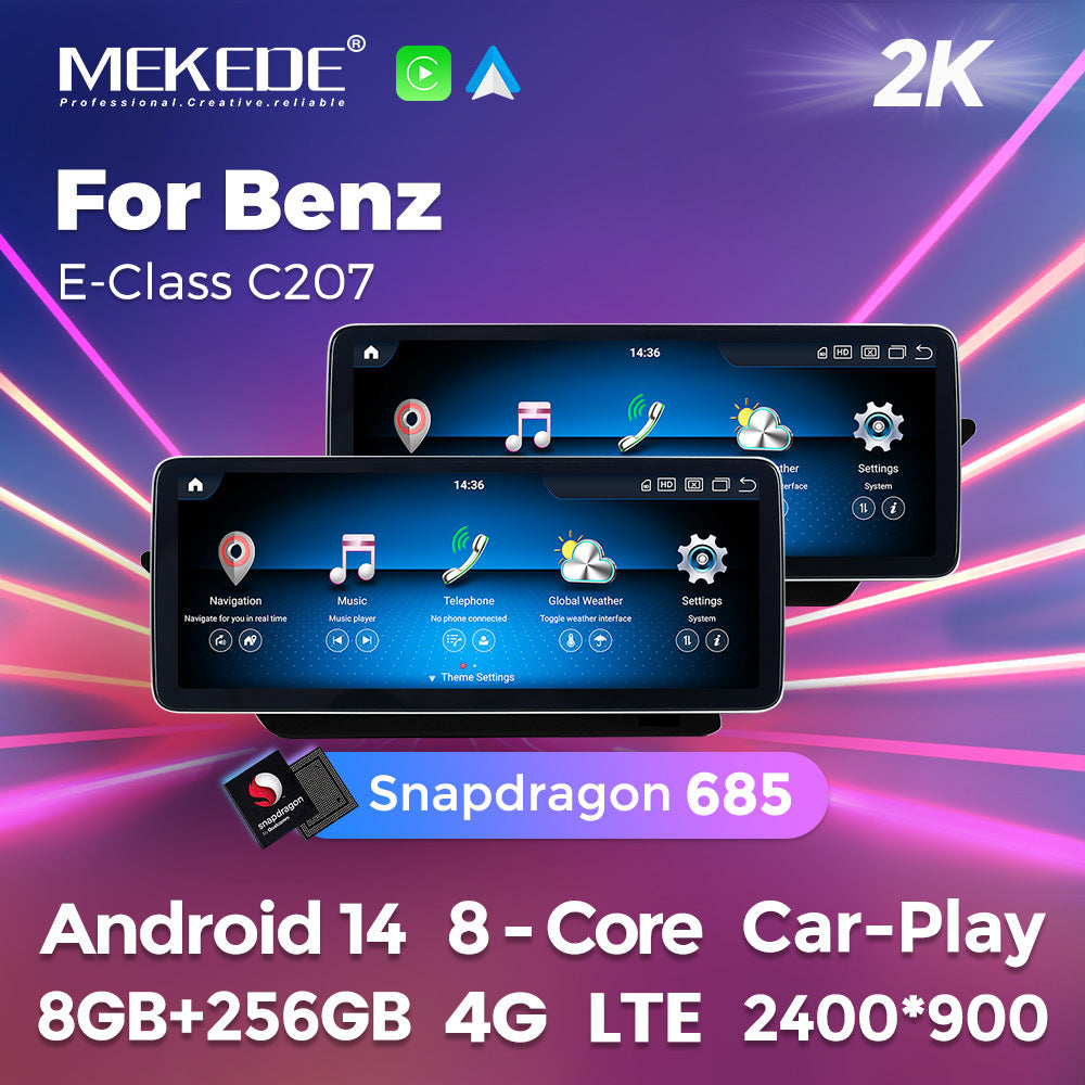 Applicable to Mercedes-Benz E-Class Coupe W207 C207 Android large screen central control navigation Bluetooth Carplay