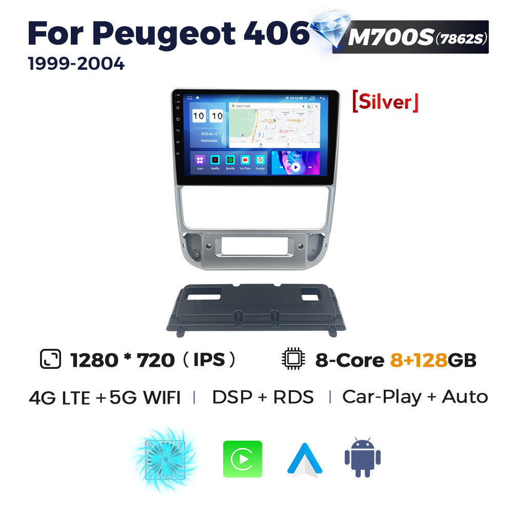 Suitable for peugeot 406, large screen android car navigation, rear view wireless carplay