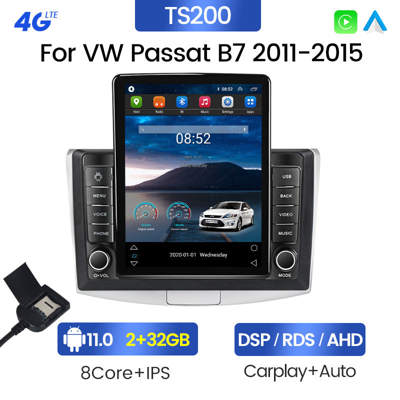 Suitable for 2011-2015 vw passat b7 volkswagen magotan cc vertical screen android navigator carplay
