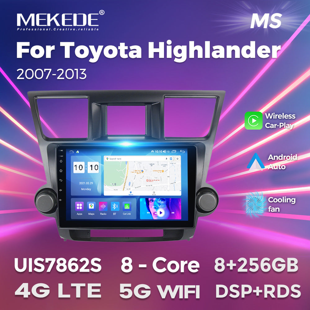 Suitable for 07-13 toyota highlander car central control android navigation wireless carplay