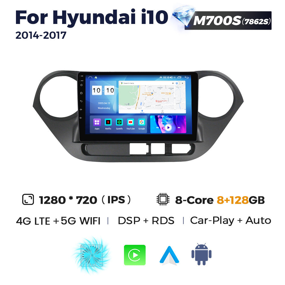 Compatible with Hyundai I10 2014-2017 Android Large Screen Central Control Navigation Radio 8+256G