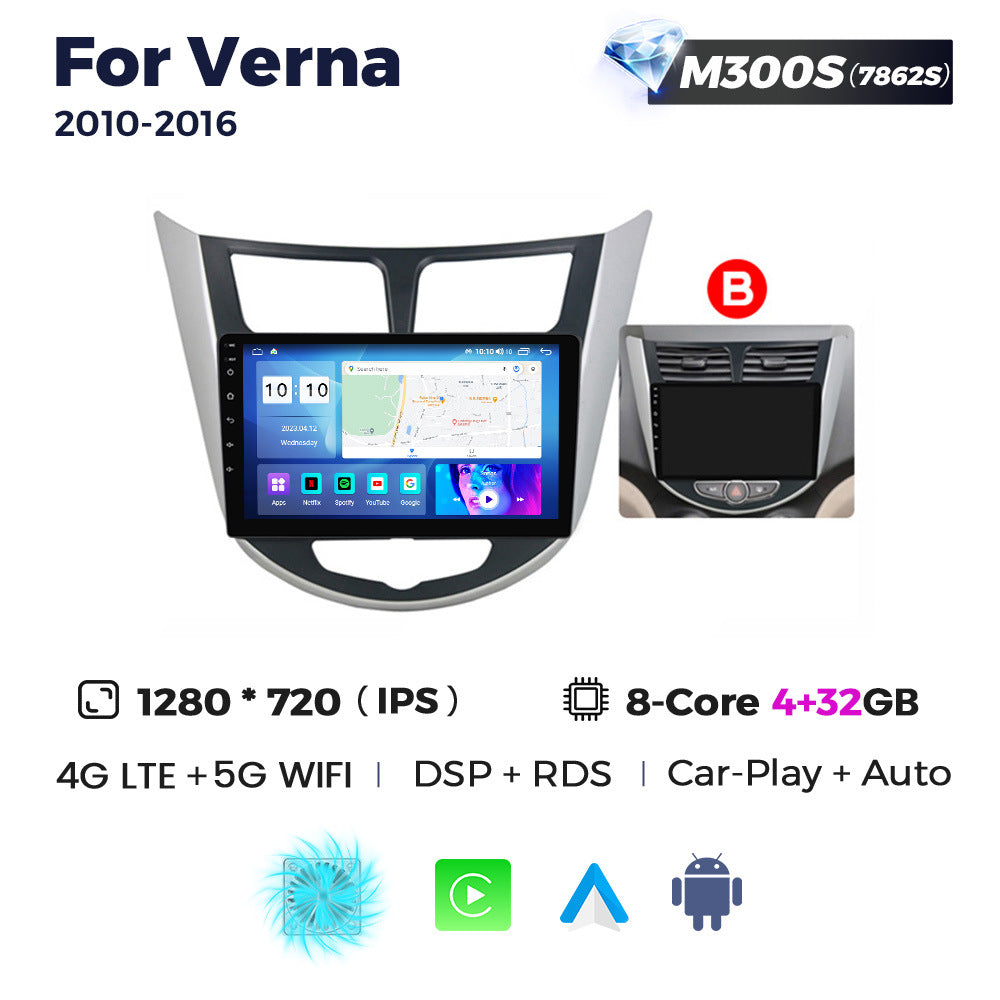 Suitable for hyundai verna android car central control gps navigator wireless carplay