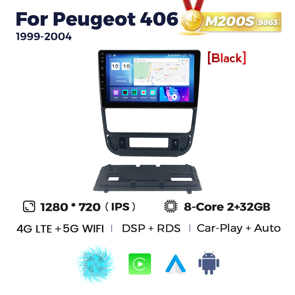 Suitable for peugeot 406, large screen android car navigation, rear view wireless carplay