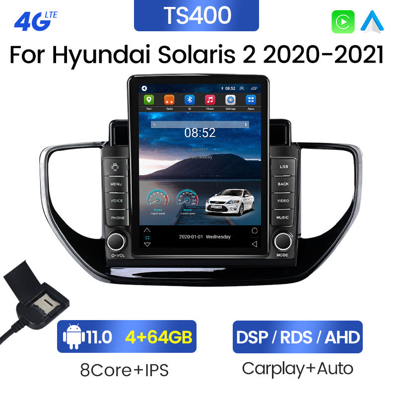 Suitable for hyundai solaris 2 2020-2021 vertical screen android smart navigator stone monument machine