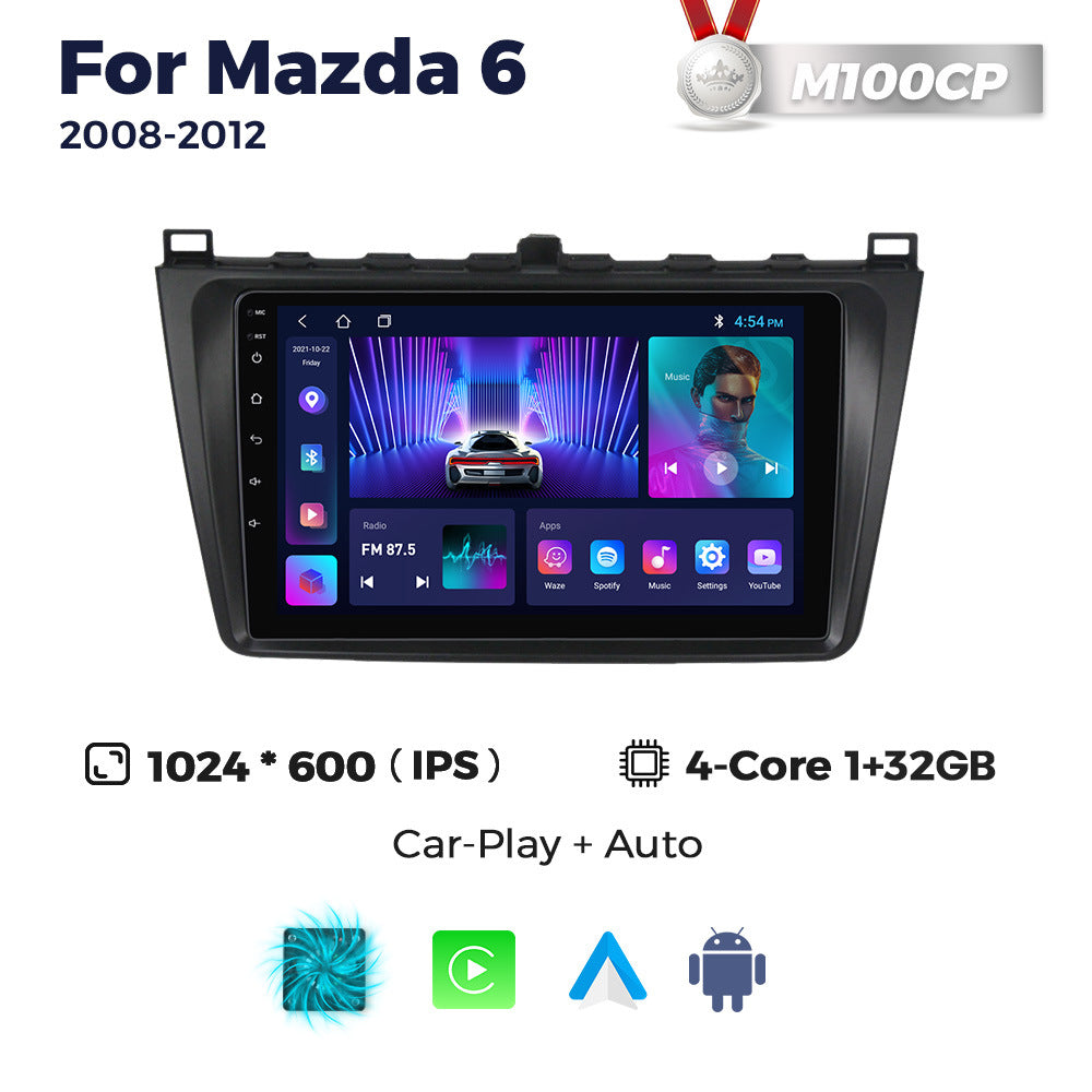 Suitable for 08-12 mazda 6 ruiyi mazda6 android car central control navigator wireless carplay