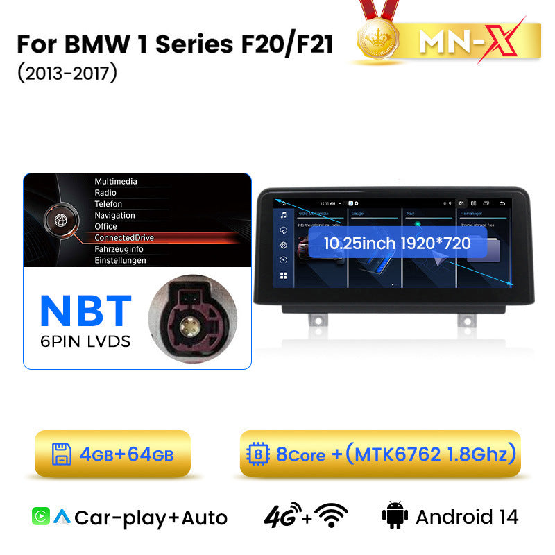 10.25-inch compatible with BMW 1 Series 2 Series F20 Android central control large screen GPS navigation all-in-one with Bluetooth CarPlay