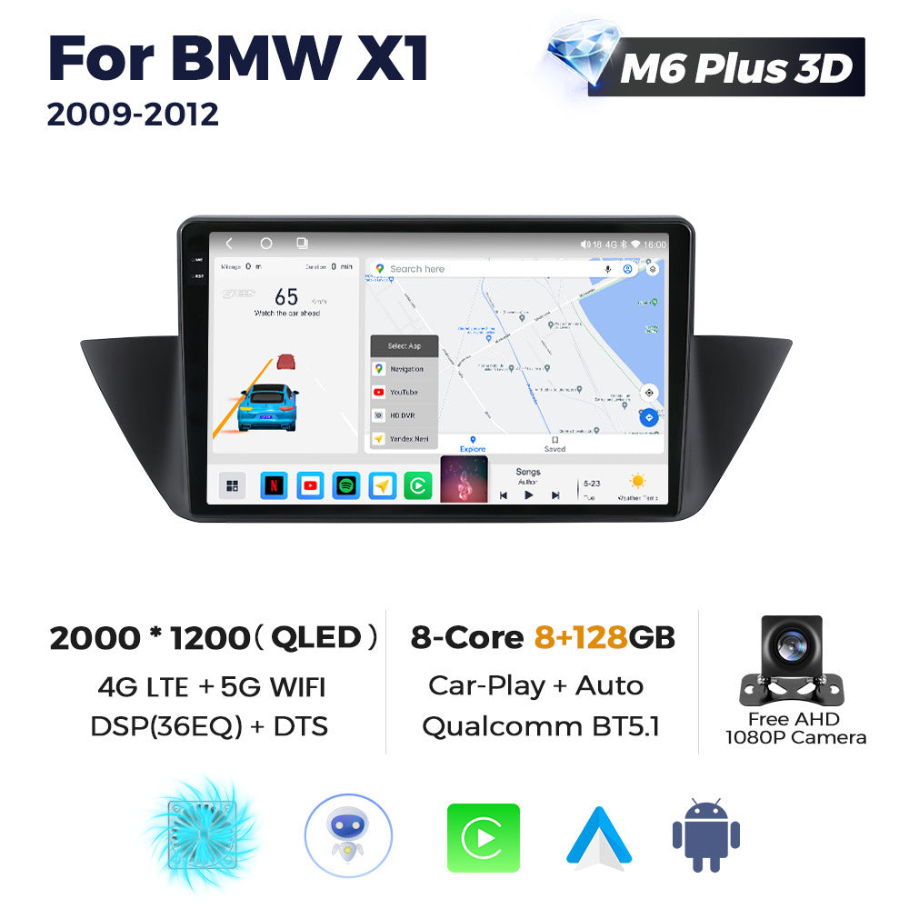 Suitable for BMW X1 E84 09-12 Android large screen car navigation radio screen M6Pro 3D version