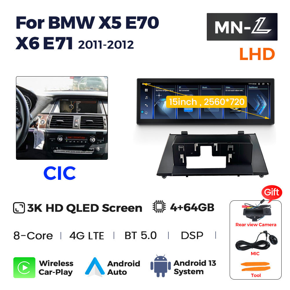 Suitable for bmw x5 e70 x6 e71 cic ccc 15inch large screen android navigator original car screen upgrade
