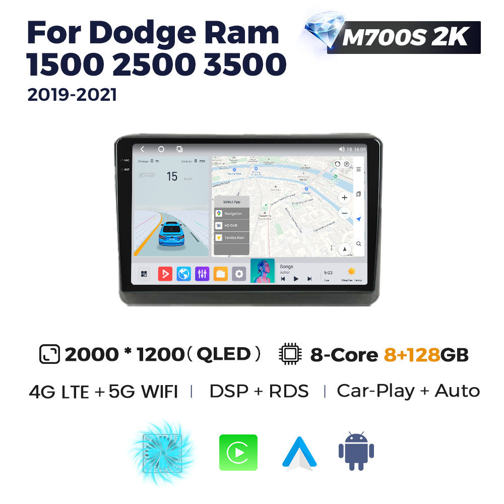 Suitable for dodge ram 1500 2500 3500 2019-2021 manual ac ram android navigation
