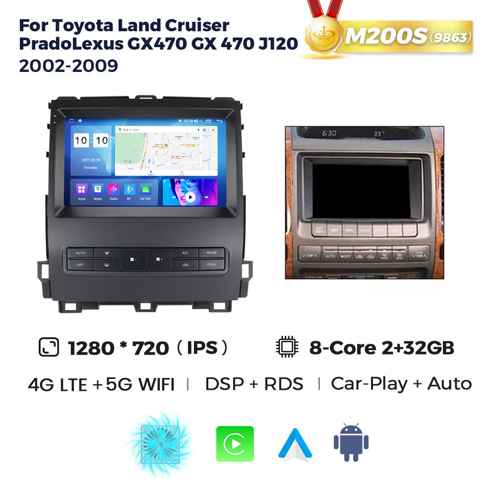 Suitable for toyota prado gx470 2002-2009 (old model) high-spec smart android navigation system