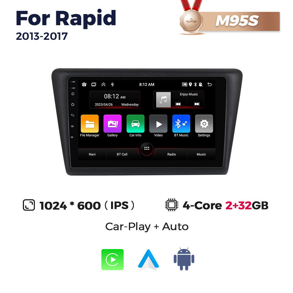 Suitable for skoda rapid android large screen car navigation wireless carplay