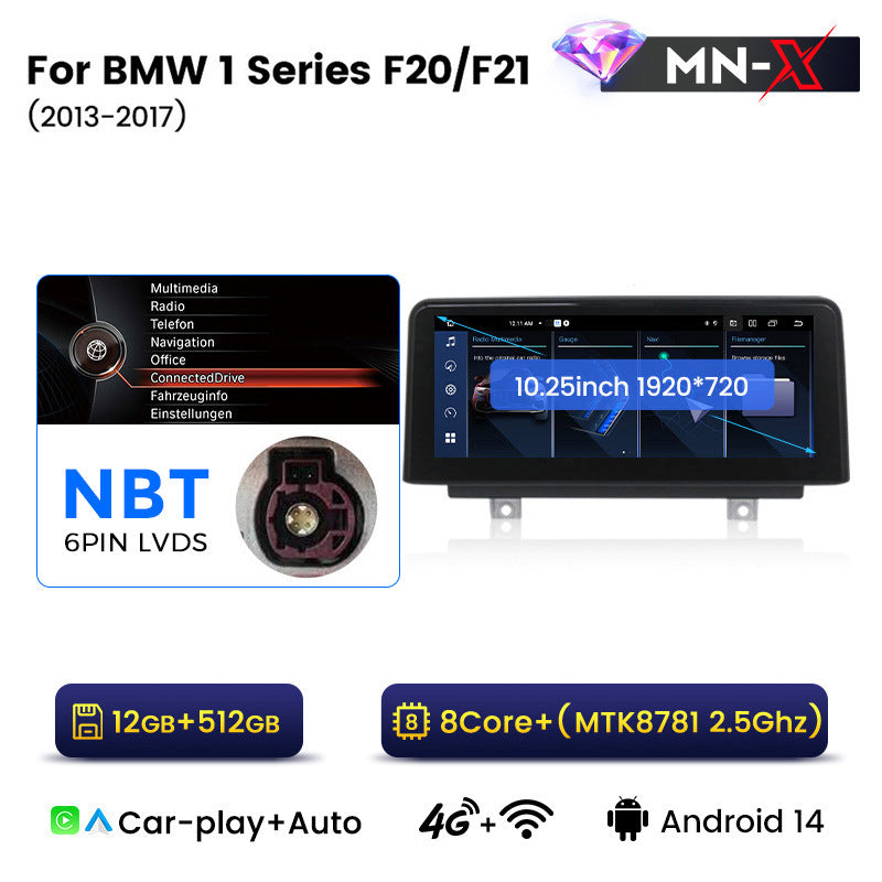10.25-inch compatible with BMW 1 Series 2 Series F20 Android central control large screen GPS navigation all-in-one with Bluetooth CarPlay