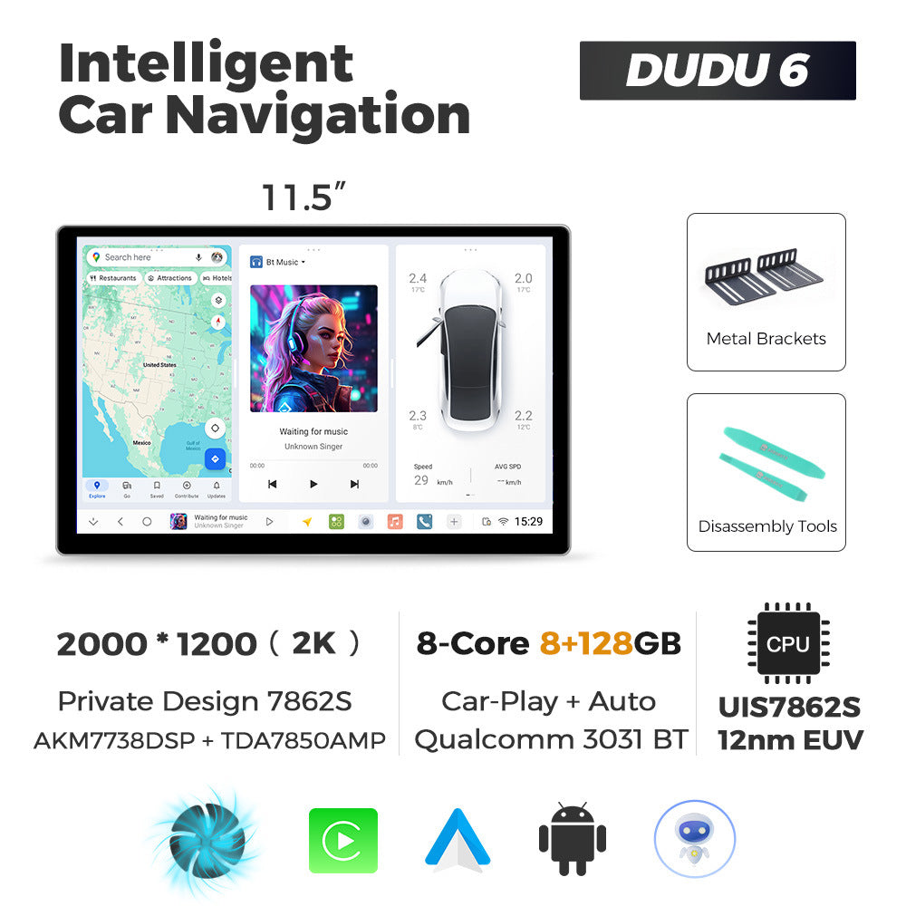 Suitable for 11.5inch duduauto series dudu7 dudu liangshan overseas version intelligent interactive android navigation