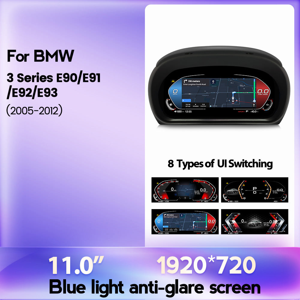 Applicable to BMW 3 Series E90/E91/E92/E93 Upgraded Full LCD Dashboard Wireless Carplay