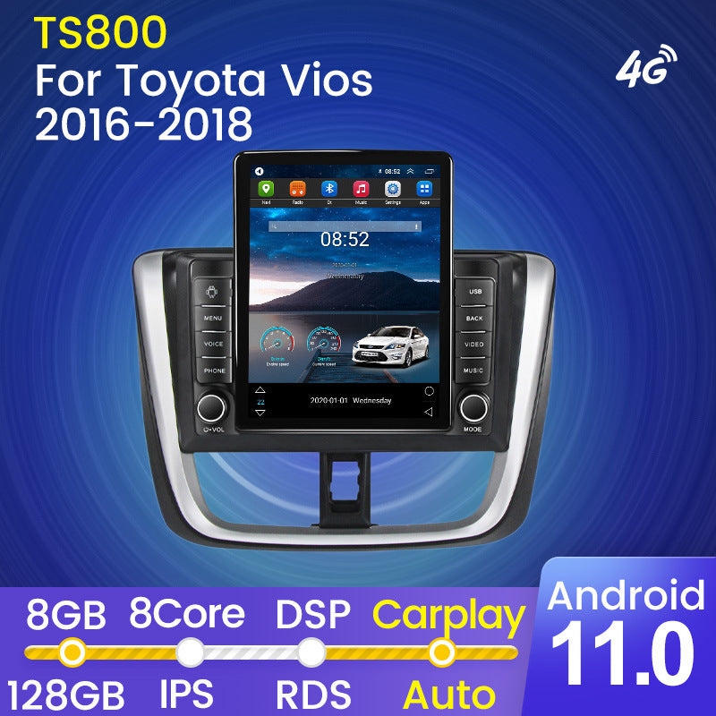 Suitable for 16 models of toyota vios, zhixuan, vios, yaris, stone monument machine vertical screen android navigator
