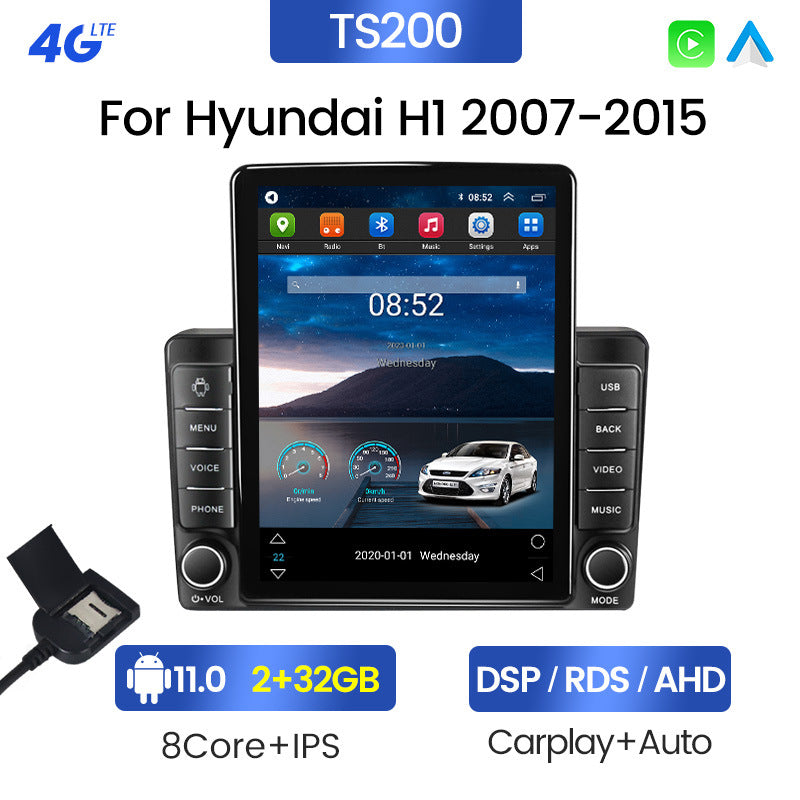 Suitable for hyundai h1 2007-2015, hyundai h1 stone tablet car android smart navigation system (vertical screen)