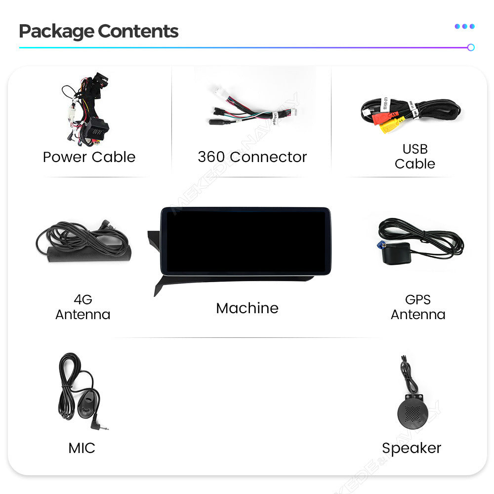 Applicable to Mercedes-Benz C-Class W204 C63 11-13 years Android large screen central control car navigation Bluetooth Carplay