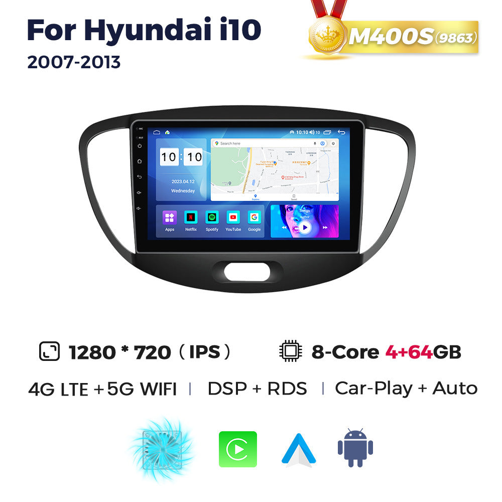 Suitable for modern HYUNDAI i10 07-13 Android large screen central control navigation radio 8 + 256G