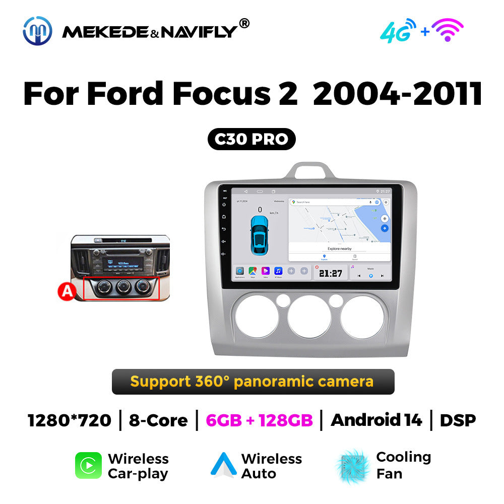 Suitable for Ford Old Focus 04-11 Android large screen central control car navigation radio screen Carplay