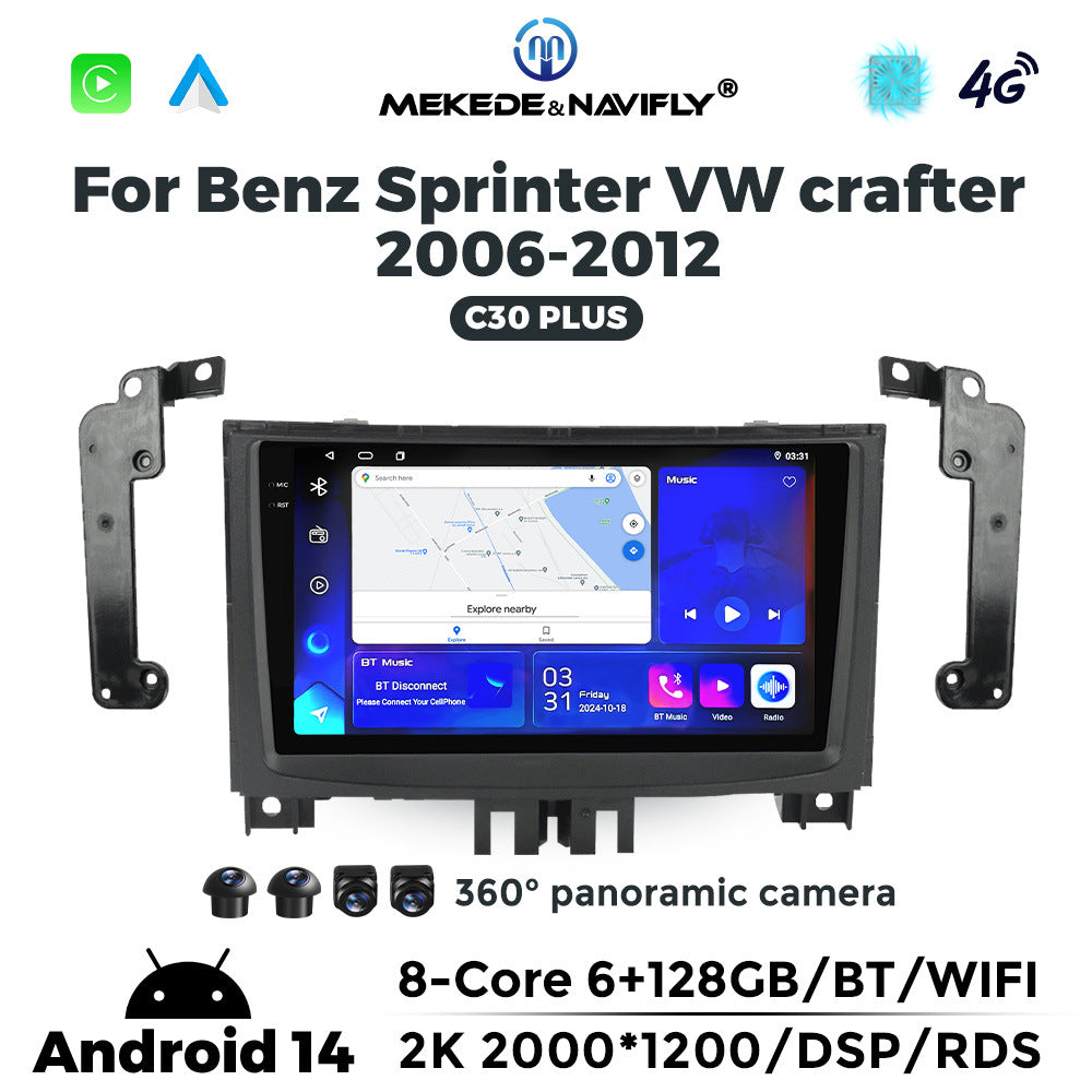Applicable Mercedes-Benz Sprinter Volkswagen Crafter Android Large Screen Central Control Car Navigation Radio Screen