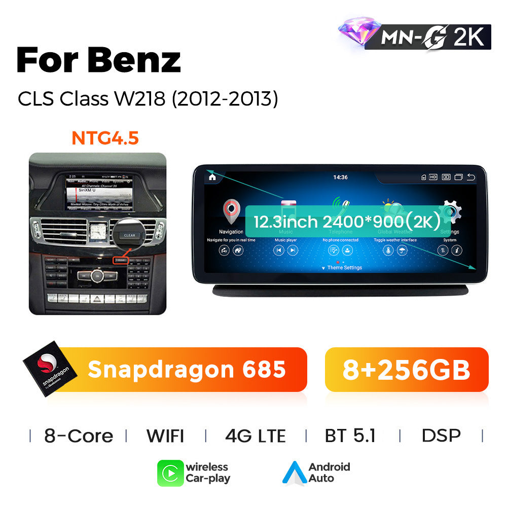 Applicable to Mercedes-Benz CLS W218 2011-2017 Android large screen central control car navigation Bluetooth Carplay