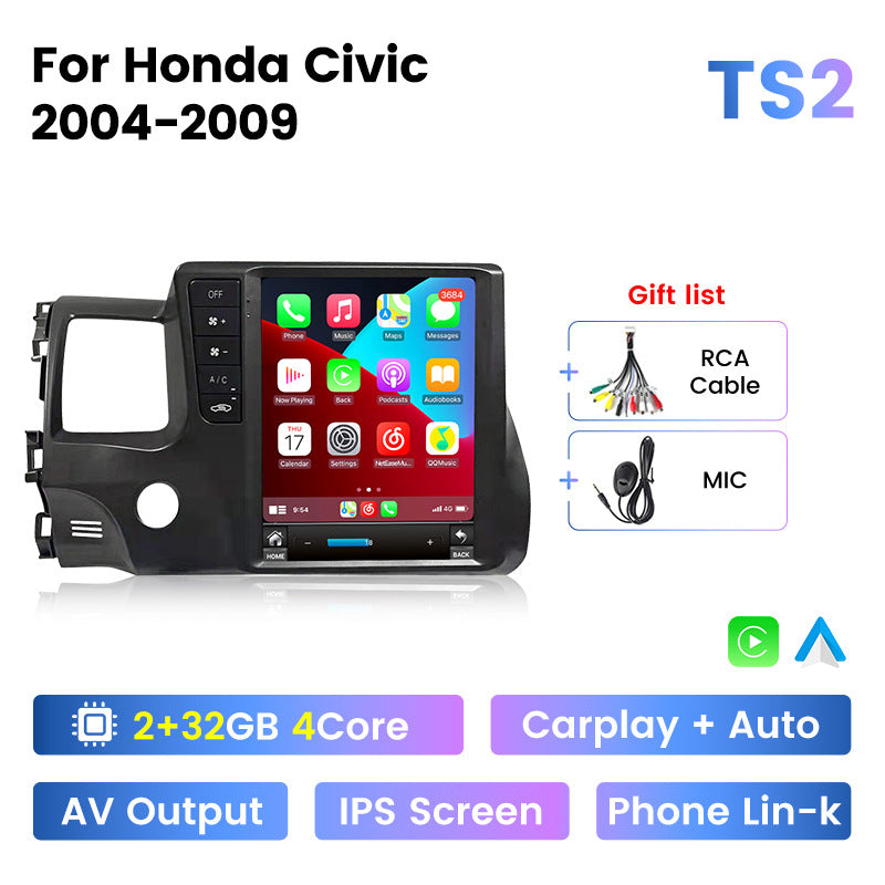 Used in civic cars 04-09 civic vertical screen android smart car navigation/cross-border supply
