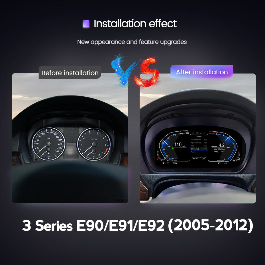 Compatible with BMW 3 Series E90 E91 E92 E93 new HD electronic full LCD instrument panel 11-inch