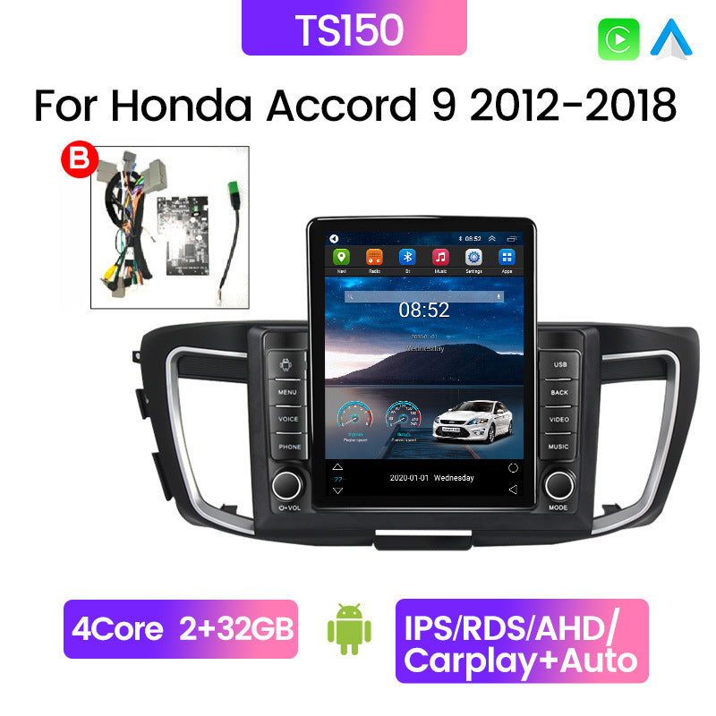 Suitable for honda accord 9th generation (2018-present) vertical screen android navigation head unit with wireless carplay