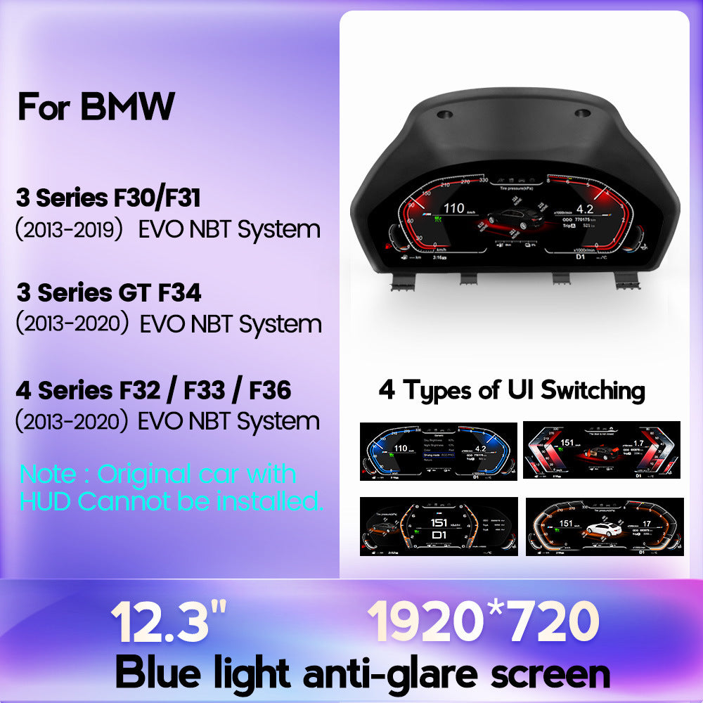 Suitable for bmw 3 series f30/f31 2013-2019 nbt/evo system restoration lcd instrument display