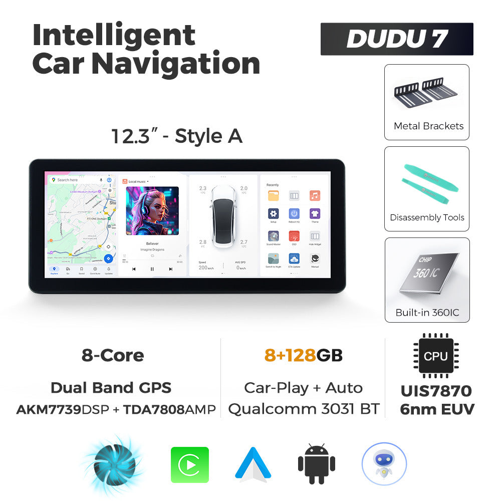 Suitable for 12.3inch duduauto series dudu7 dudu liangshan international edition android intelligent interactive navigation