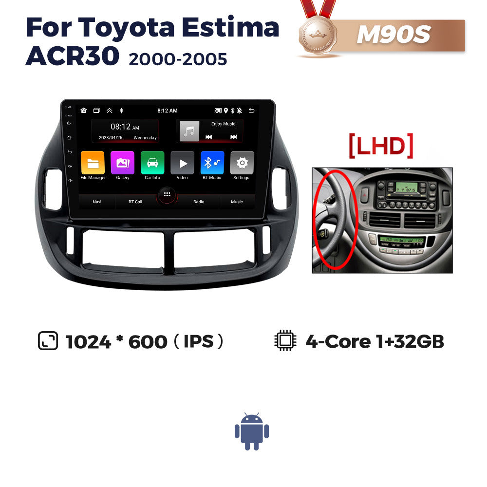 Suitable for 2004 toyota estima acr30, android head unit with wireless carplay for in-car entertainment