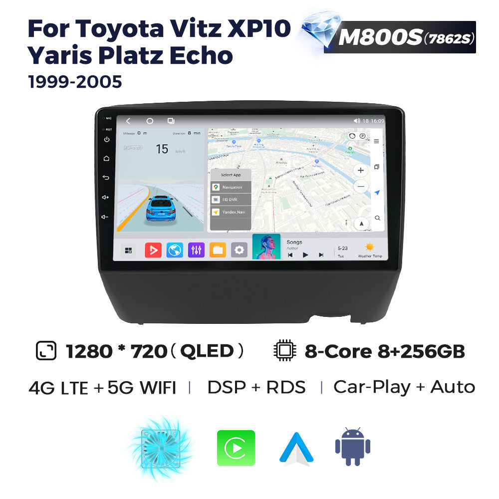 Suitable for Toyota Vitz XP10 Yaris 99-05 Android large screen central control navigation radio Carplay