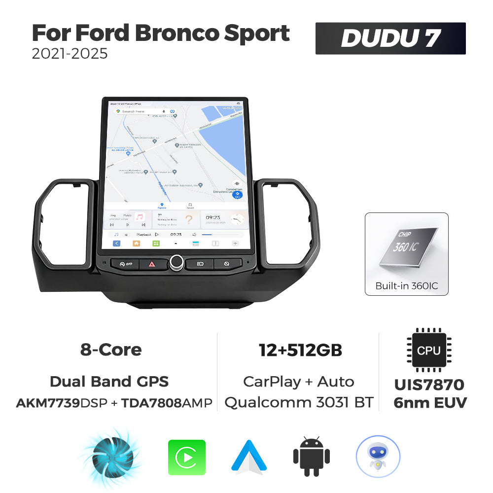 Suitable for 12" ford bronco sport 21-25 ford bronco dudu7 vertical screen android car machine