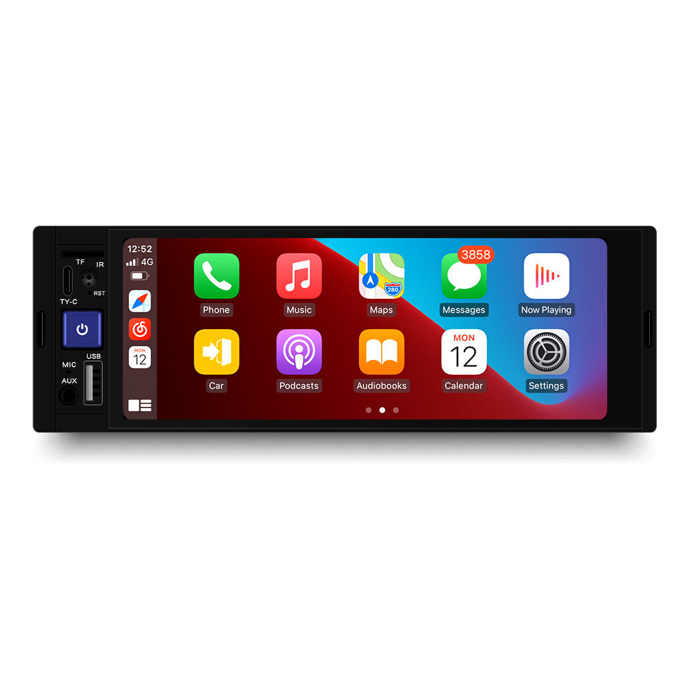Single ingot 6.86 inch car MP5 music player high definition reversing machine wired wireless Carplay