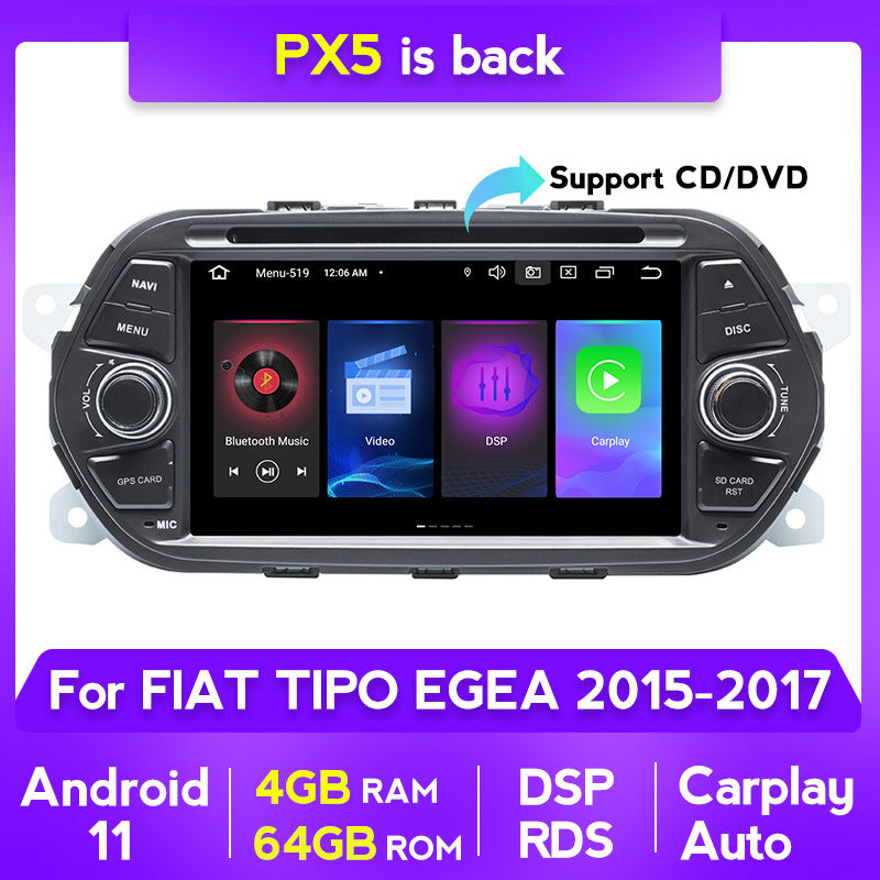 Compatible with Fiat TIPO EGEA original style in-car navigation all-in-one multimedia Android large screen