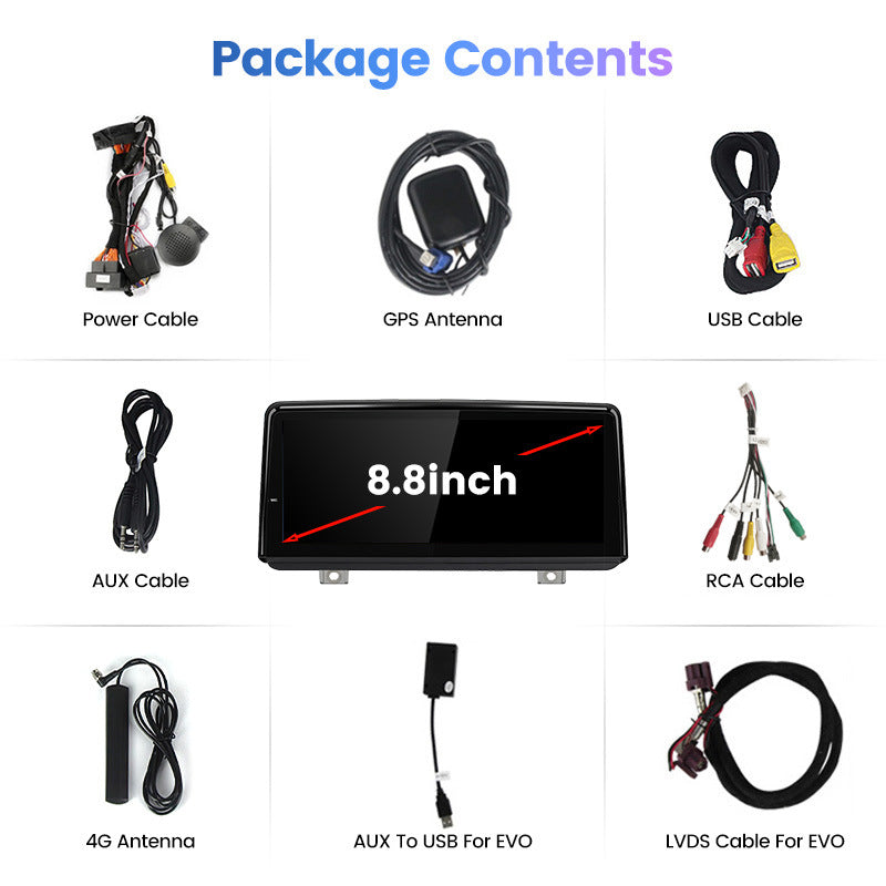 8.8 inch Suitable for BMW 2 Series F45 F46 F87 Android large screen central control Car navigation Bluetooth Carplay