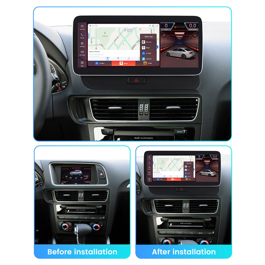 Applicable to Audi Q5 SQ5 2009-2016 Android large screen central control car navigation Bluetooth Carplay