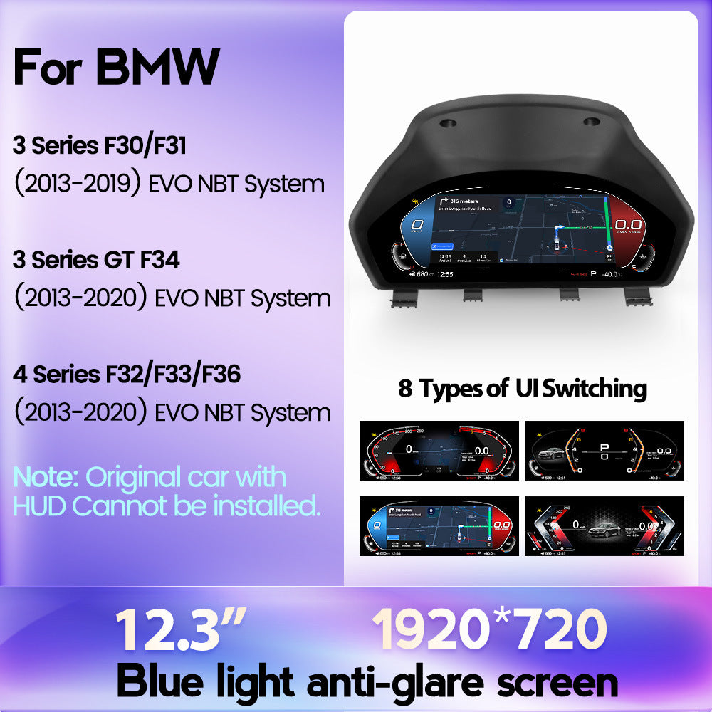 Suitable for BMW 3 Series/4 Series M3 F30/F31/F32/F33 Full LCD Dashboard Wireless Carplay