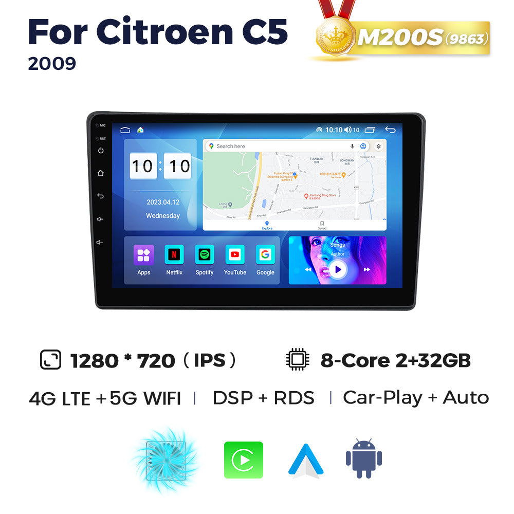 Compatible with Citroën C5 2009-2017 Android Large-Screen Central Control Navigation Radio 8+256GB