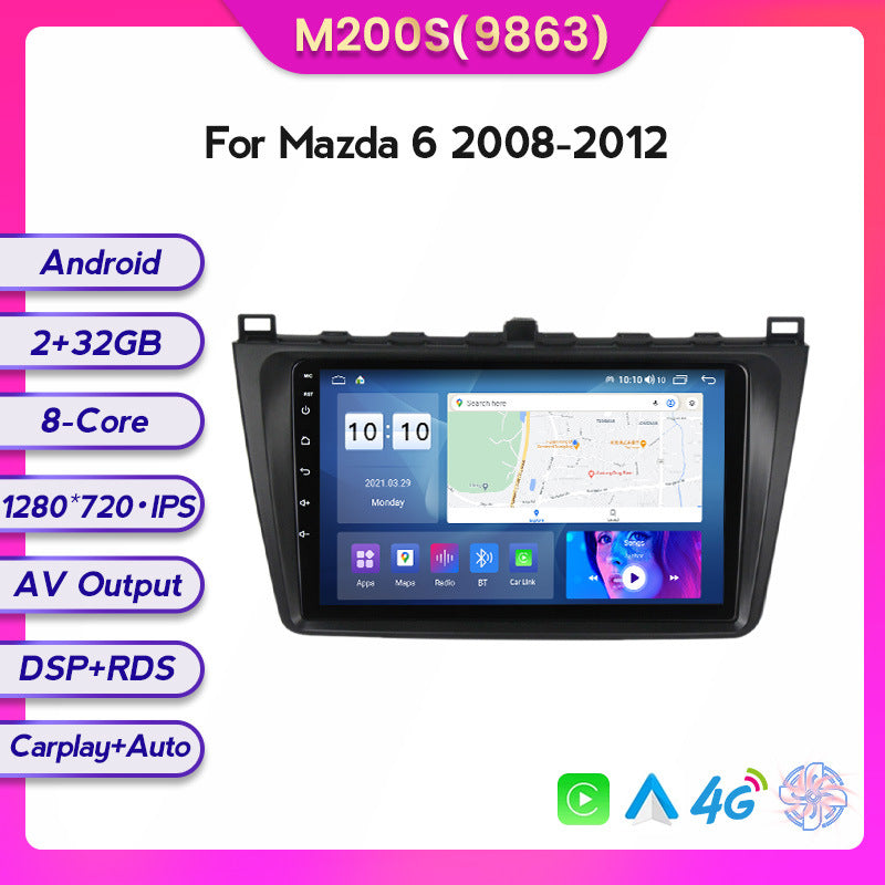 Suitable for 08-12 mazda 6 ruiyi mazda6 android car central control navigator wireless carplay