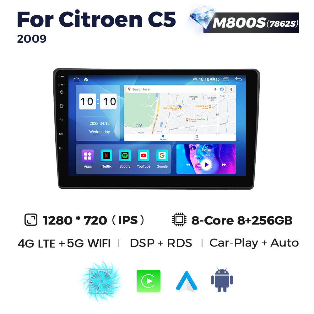 Compatible with Citroën C5 2009-2017 Android Large-Screen Central Control Navigation Radio 8+256GB